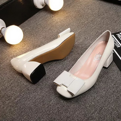 HERMES Shallow mouth Block heel Shoes Women--006